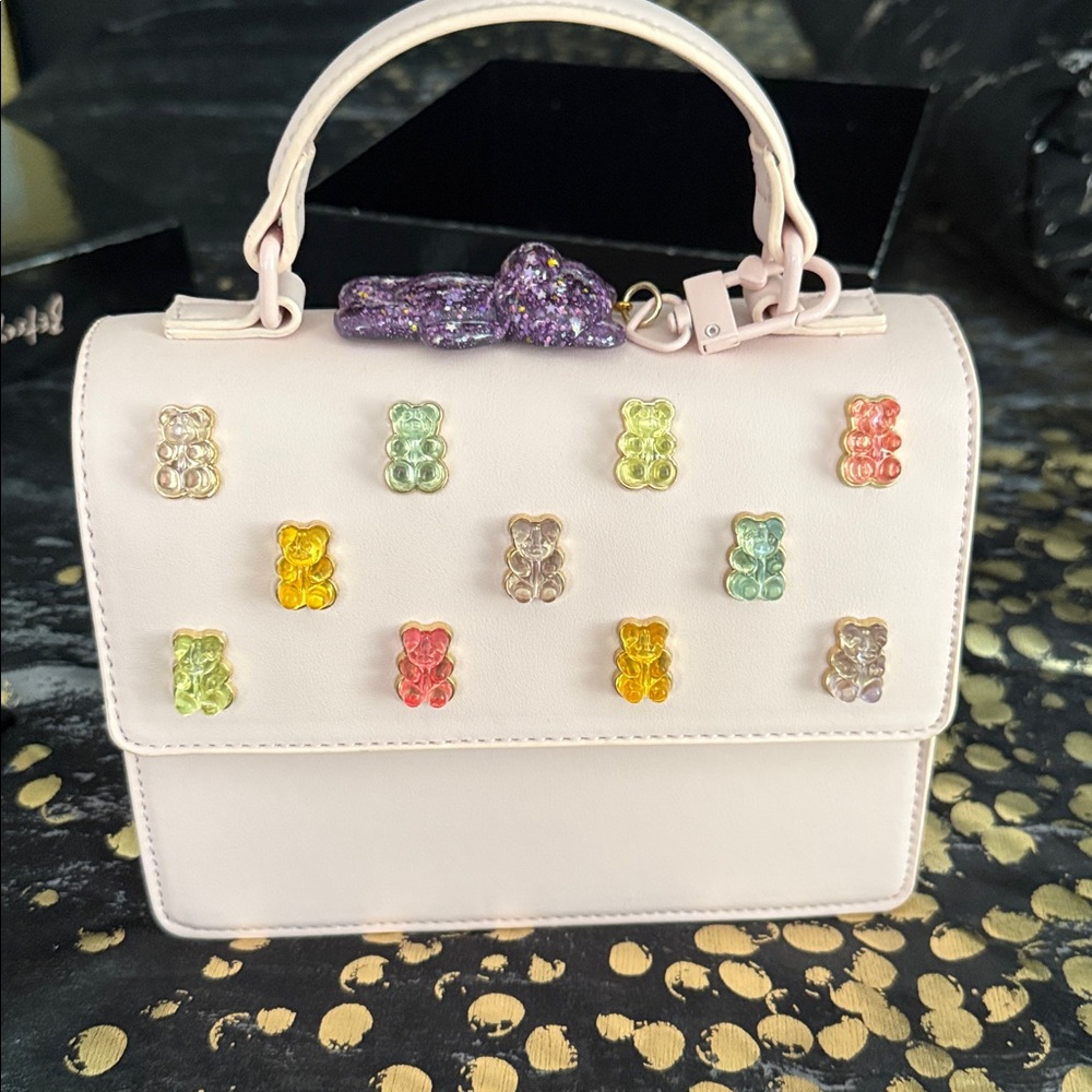 Betsey Johnson Pale Pink Satchel with Multicolor Gummy Bear Accents - Picture 7 of 7